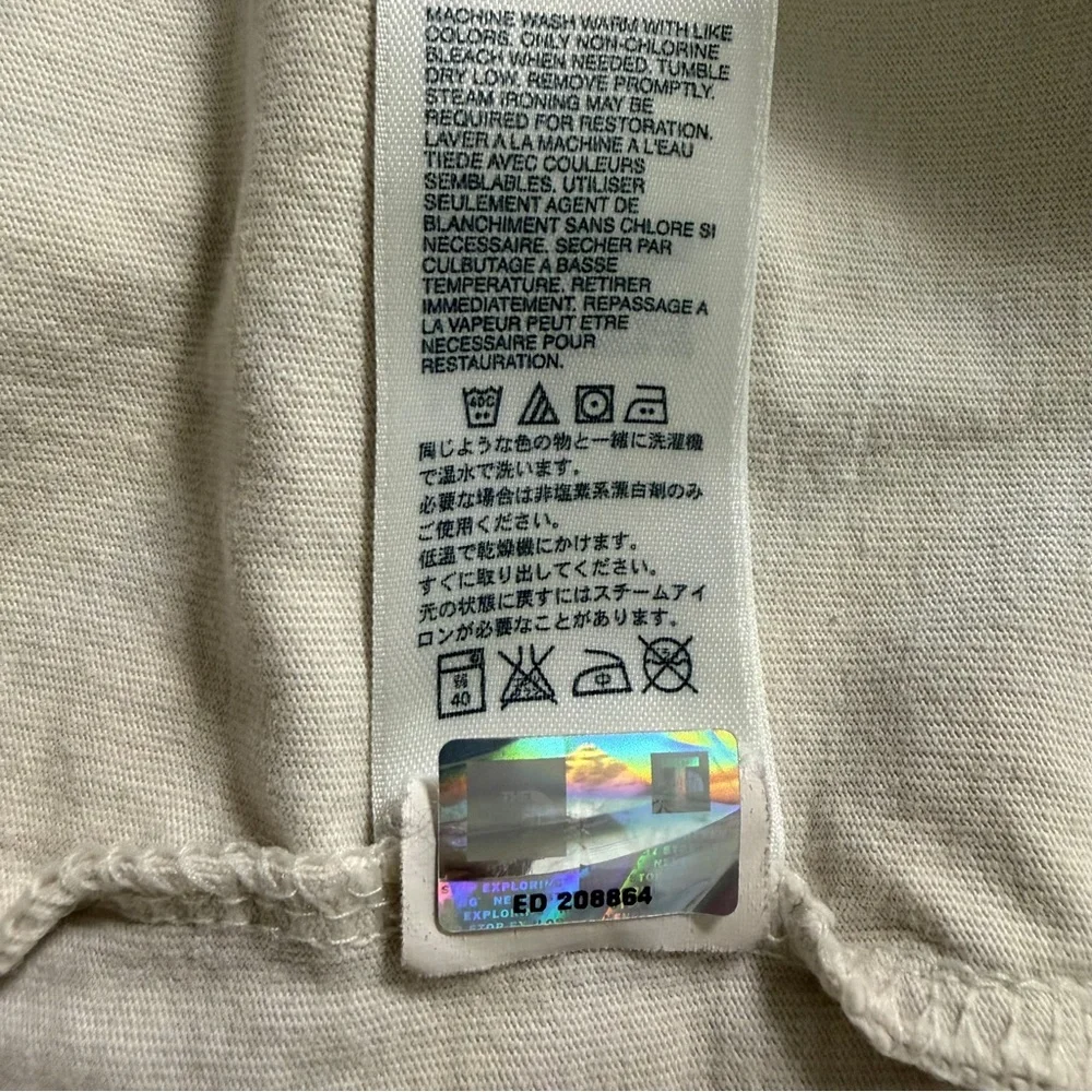 The‎ North Face A5 Series Long Sleeve Cotton Tee Off White Sz L